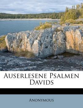 Paperback Auserlesene Psalmen Davids [German] Book