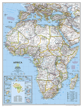 Unbound National Geographic Africa Wall Map - Classic - Laminated (Enlarged: 35.75 X 46.25 In) Book