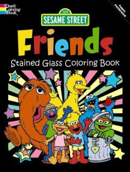 Paperback Sesame Street Friends Stained Glass Coloring Book (Sesame St Stained Glass Coloring Books) Book