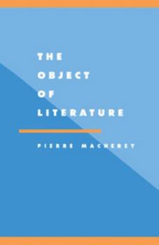 Paperback The Object of Literature Book