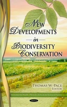 Hardcover New Developments in Biodiversity Conservation Book