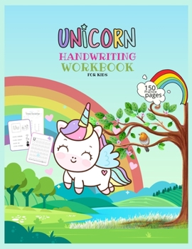 Paperback Unicorn Handwriting Workbook for Kids: Unicorn Handwriting Practice Paper Letter Tracing Workbook for Kids - Unicorn Handwriting Workbook for Kids Age Book