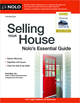 Paperback Selling Your House: Nolo's Essential Guide Book