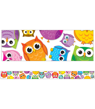 Misc. Colorful Owls Straight Bulletin Board Borders Book