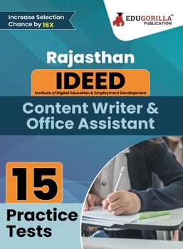 Paperback Rajasthan IDEED Content Writer & Office Assistant Book 2023 - Institute of Digital Education & Employment Development - 15 Practice Tests (1500 Solved Book