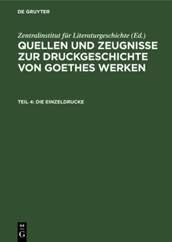 Hardcover Die Einzeldrucke [German] Book