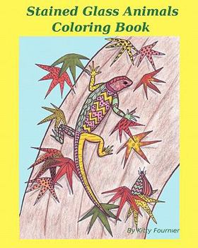 Paperback Stained Glass Animals: Coloring Book