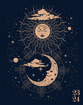 Spiral-bound Celestial Soul 2023-24 7.5 X 9.5 Academic Booklet Monthly Planner Book