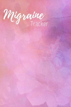 Migraine Tracker: the 90 day migraine and pain diary pink purple violet water colors| Beautifully designed pain management notebook to record migraines| Track weather, duration, severity and more