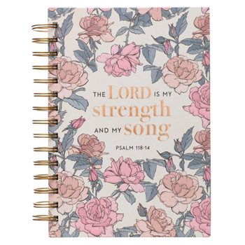 Spiral-bound Large Wire Journal My Strength and My Song Psalm 118:14 Book