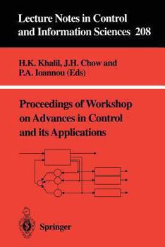 Paperback Proceedings of Workshop on Advances in Control and Its Applications Book