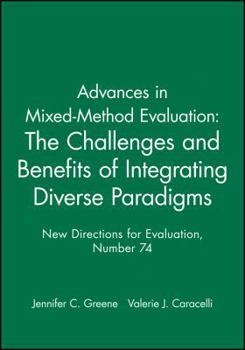 Paperback Advances Mixed Method Evaluation 74 Book