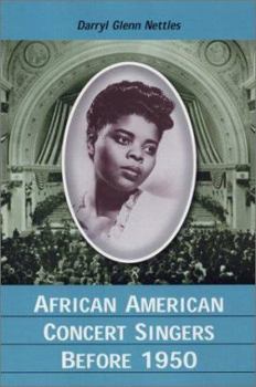 Paperback African American Concert Singers Before 1950 Book