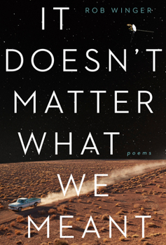 Paperback It Doesn't Matter What We Meant: Poems Book