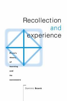 Paperback Recollection and Experience: Plato's Theory of Learning and Its Successors Book