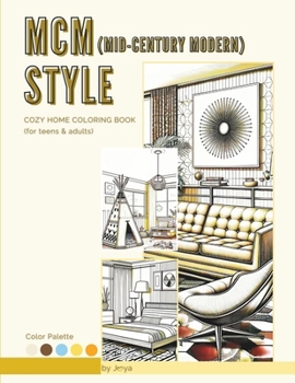 Paperback MCM (Mid-century Modern) Style Cozy Home Coloring Book