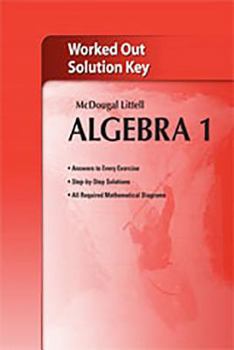 Paperback Holt McDougal Larson Algebra 1: Worked-Out Solutions Key Book