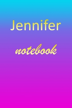 Paperback Jennifer: Blank Notebook - Wide Ruled Lined Paper Notepad - Writing Pad Practice Journal - Custom Personalized First Name Initia Book