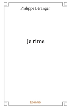 Paperback Je rime [French] Book