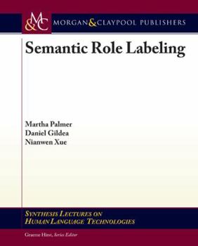 Paperback Semantic Role Labeling Book