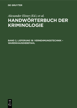 Hardcover Vernehmungstechnik - Warenhausdiebstahl [German] Book