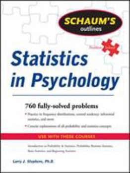 Paperback Schaum's Outline of Statistics in Psychology Book