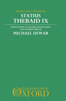 Hardcover Statius: Thebaid IX Book