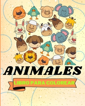 Paperback Libro Para Colorear con Animales: 25 Animales Increíblemente Lindos y Adorables [Spanish] Book