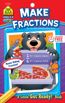 Paperback School Zone Make Fractions Tablet Workbook Book