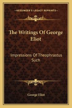 Impressions of Theophrastus Such