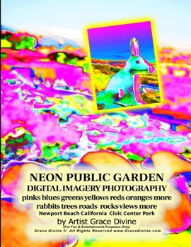 Paperback NEON PUBLIC GARDEN DIGITAL IMAGERY PHOTOGRAPHY pinks blues greens yellows reds oranges more rabbits trees roads rocks views more Newport Beach Califor Book