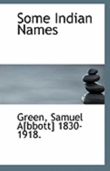 Paperback Some Indian Names Book
