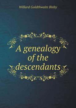 Paperback A genealogy of the descendants Book