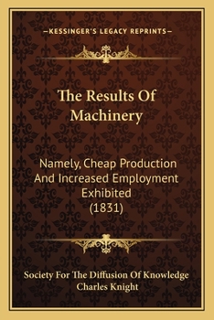 The Results Of Machinery: Namely, Cheap Production And Increased Employment Exhibited