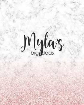 Myla's Big Ideas: Personalized Notebook - 8x10 Lined Women's Journal