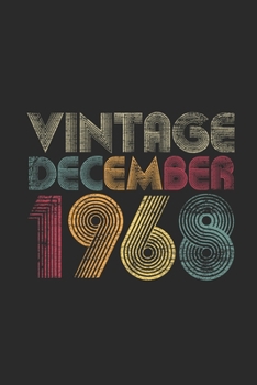Vintage December 1968: Dotted Bullet Grid Notebook / Journal (6 X 9 -120 Pages) – Happy Birthday 51st Gift Idea