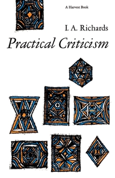 Paperback Practical Criticism: A Study of Literary Judgment Book