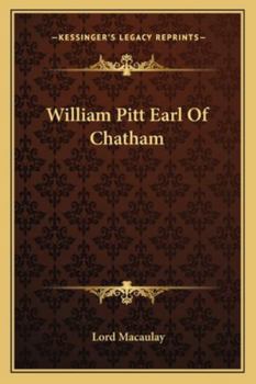 William Pitt Earl Of Chatham