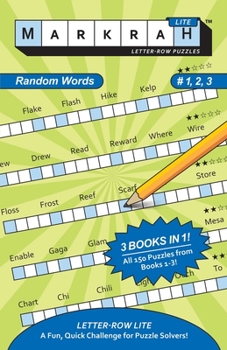 Paperback Markrah Letter-Row Puzzles Lite Random Words 3 in 1 Book