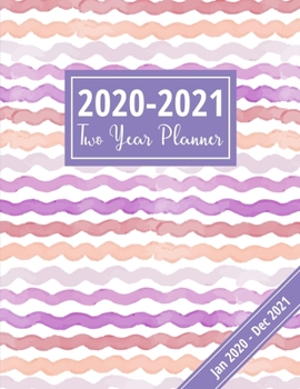 2020-2021 Two Year Planner: Beautiful Watercolor Cover: See It Bigger Planner 2020-2021 With 2-Page Monthly Spreads & Notes Pages, 2020-2021 Diary