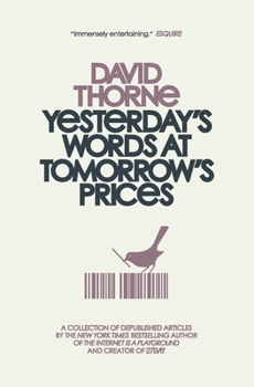 Paperback Yesterday's Words at Tomorrow's Prices Book