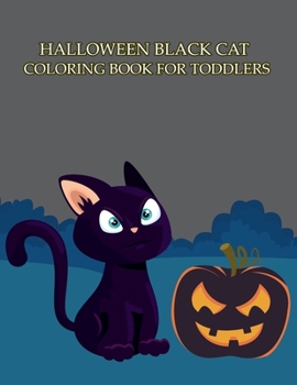 Paperback Halloween Black cat Coloring Book For Toddlers Book