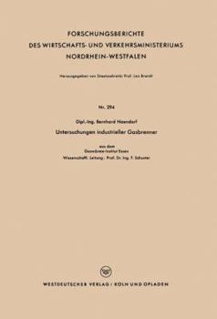 Paperback Untersuchungen Industrieller Gasbrenner [German] Book