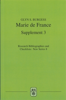 Paperback Marie de France: An Analytical Bibliography, Supplement No. 3 Book