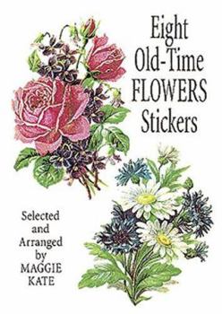 Paperback Eight Old-Time Flowers Stickers Book