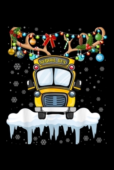 School Bus Driver Christmas Lights Funny Christmas School: Blank Lined Notebook Journal for Work, School, Office | 6x9 110 page