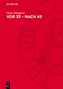 Hardcover Vor 33 - nach 45 [German] Book