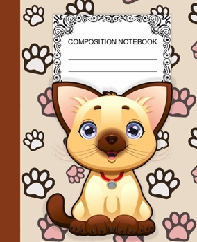 COMPOSITION NOTEBOOK: Ruled Lined Paper Notebook Journal / Cute Kitty for Children, Teens, Students, Teachers, School and Home Writing Notes