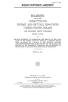 Paperback Russian Suspension Agreement Book