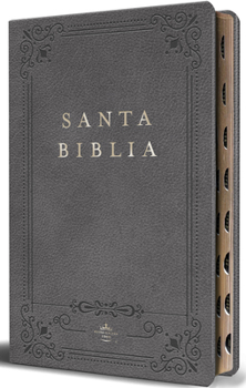 Paperback Biblia Rvr 1960 Letra Grande Tamaño Manual, Piel Gris Con Índice / Spanish Bible Rvr 1960 Handy Size Large Print Leathersoft Gray with Index [Spanish] Book